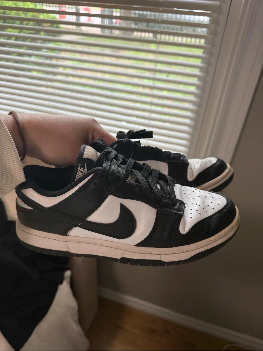 Nike Black and White Low-Top Dunk Sneakers